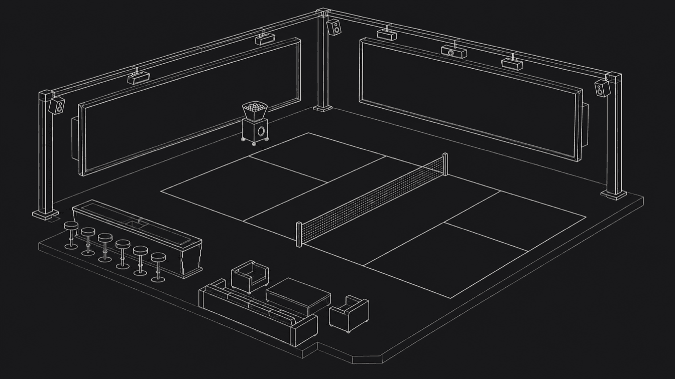 PicklX pod — isometric wireframe